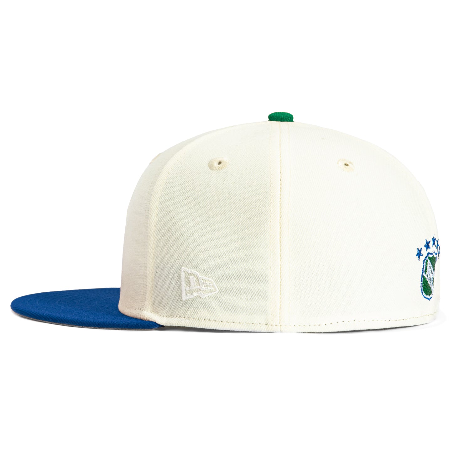 New Era 59Fifty Hartford Whalers Snapback Hat - White & Royal Blue Adjustable Baseball Cap for Men & Women | Perfect for Hockey Games, Sports Events & Streetwear Fashion