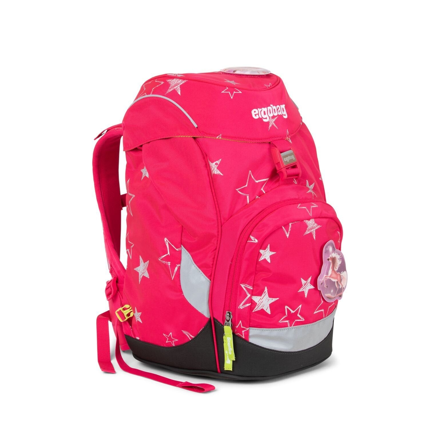 Ergobag Prime School Backpack for Kids - Lightweight, Durable & Comfortable | CinBearella Pink Stars Design | Perfect for School, Travel & Daily Use