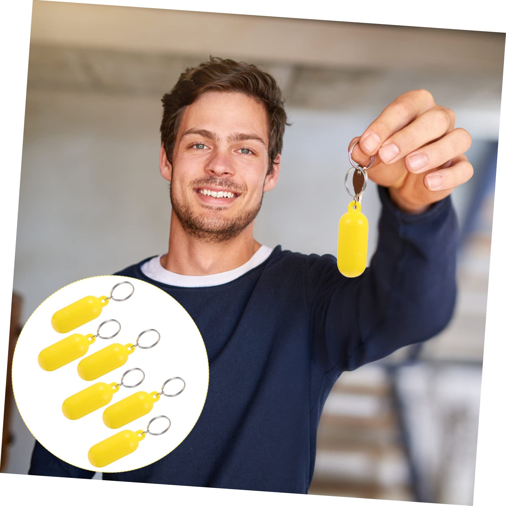 Parliky 4 Sets Floating Boat Keychain - Waterproof Keyring for Sailing, Fishing & Water Sports - 6pcs*4 Pack - Perfect for Outdoor Activities, Beach Trips & Marine Adventures