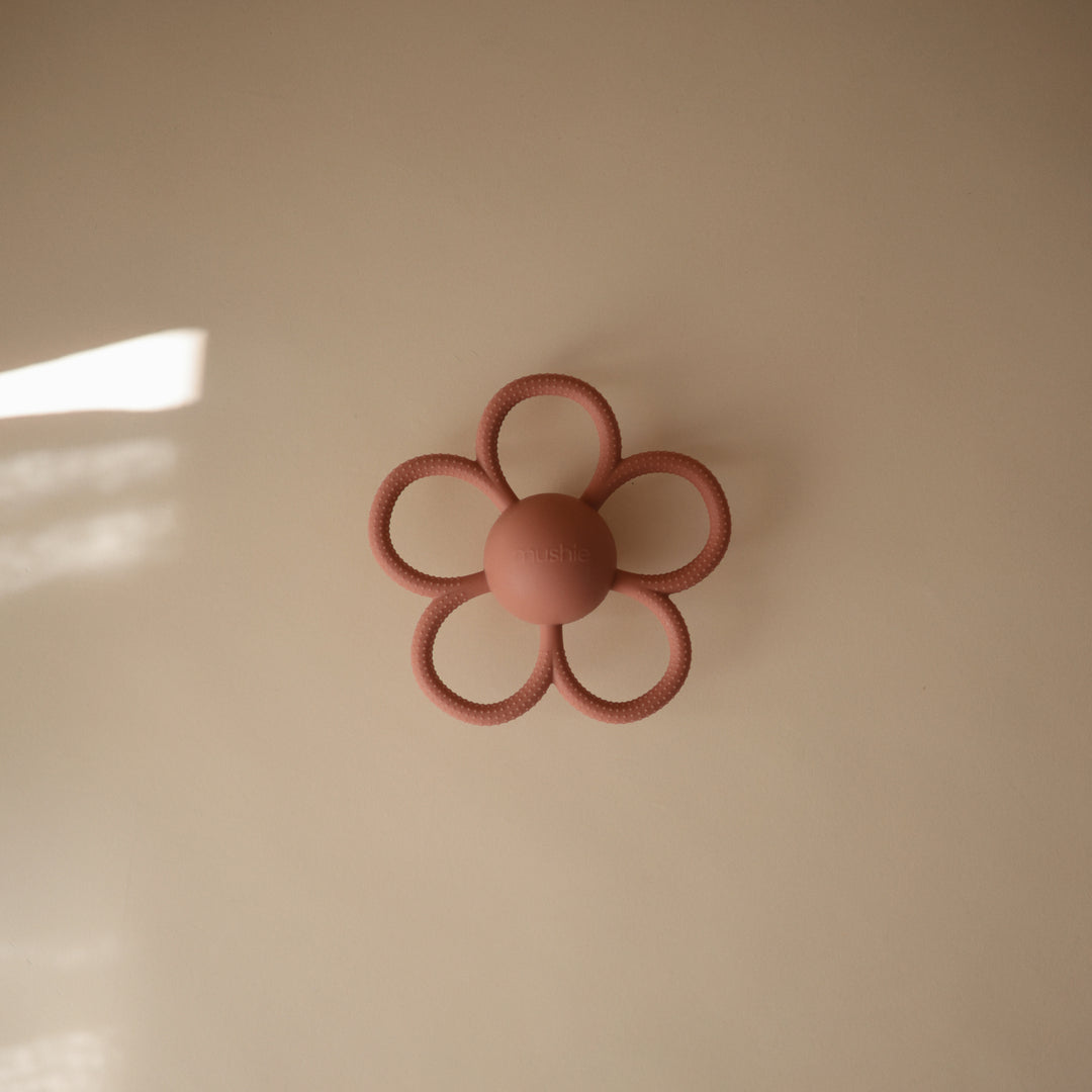 Mushie Organic Baby Rattle Teether Toy - Safe & Non-Toxic for Newborns & Infants - Perfect for Soothing Sore Gums & Sensory Play