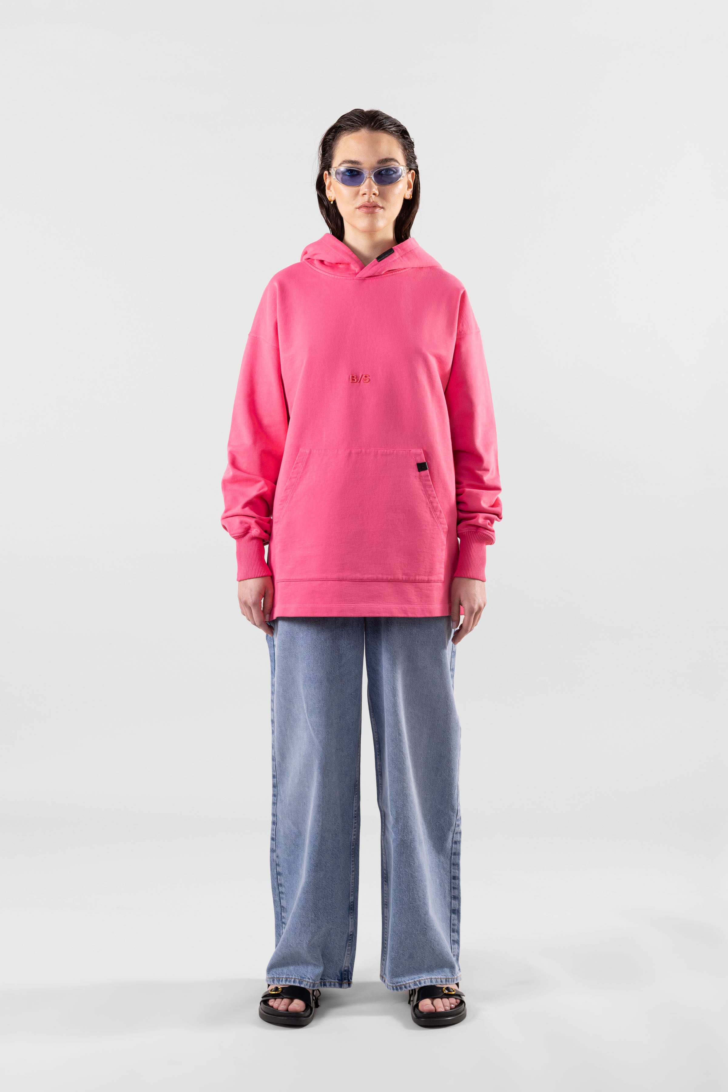 88 Ravers Hoodie - Washed Acid Pink Unisex Pullover | Perfect for Raves, Festivals & Streetwear Fashion