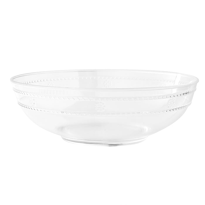 Isabella Clear Acrylic Serving Bowl - 12 Inch Round Modern Fruit Salad Bowl for Kitchen, Dining & Entertaining - Perfect for Parties, Picnics & Home Decor