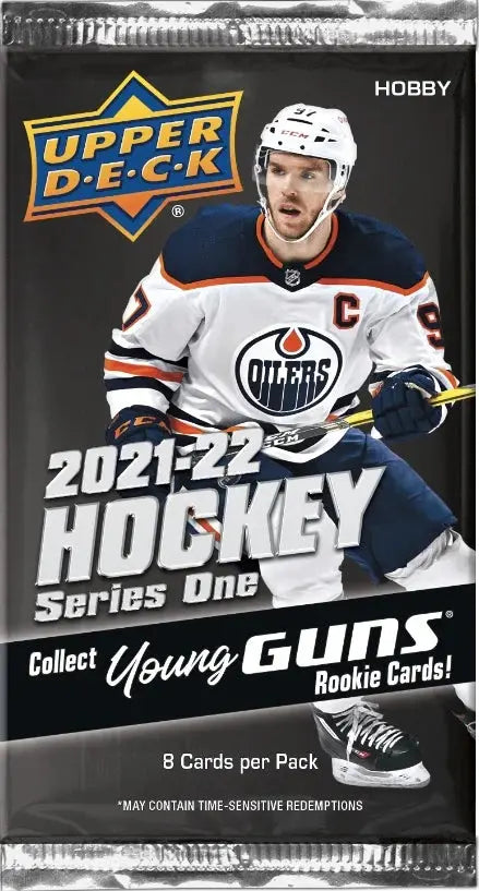 2021-22 Upper Deck Series 1 Hockey Cards Single Pack - NHL Trading Cards Collection for Sports Fans & Collectors - Perfect for Gifts, Trading, and Display