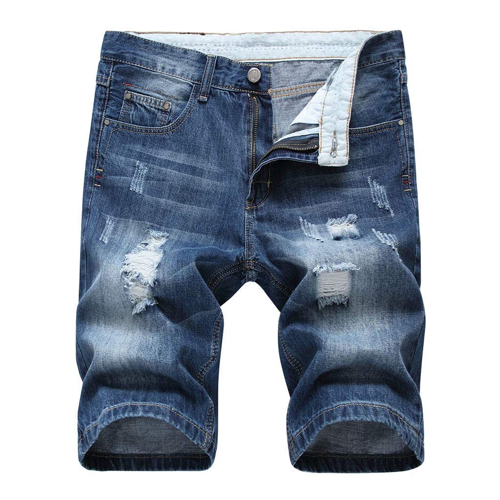 Vintage Ripped Denim Shorts for Women - High Waisted Slim Fit Cotton Jeans Shorts with Zip Up | Casual Fall Winter Fashion for Outfits & Streetwear