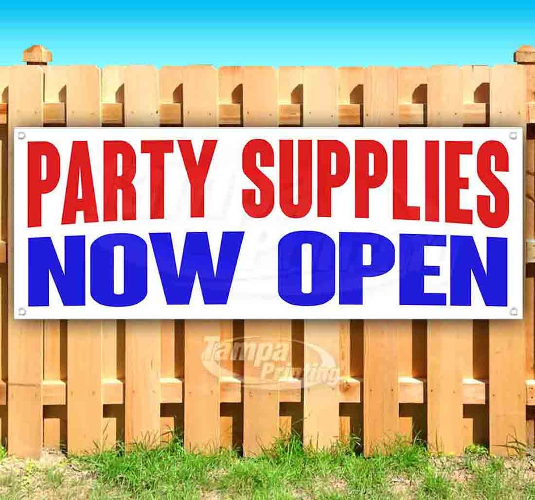 13 oz Heavy-Duty Vinyl Party Banner with Metal Grommets | Non-Fabric Single-Sided Grand Opening Sign | Perfect for Store Openings, Business Launches & Special Events