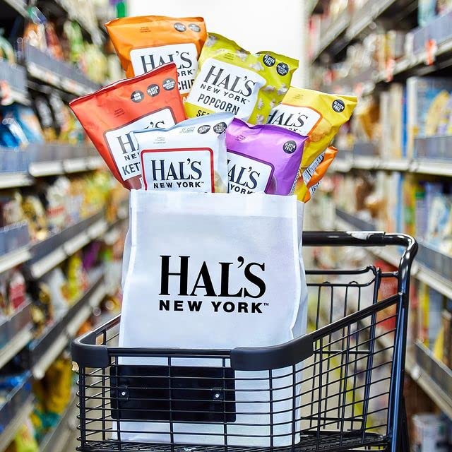 Hal's New York Kettle Cooked Gluten Free BBQ Potato Chips - 2 Oz (Pack of 24) - Perfect for Picnics, Parties & Snacking