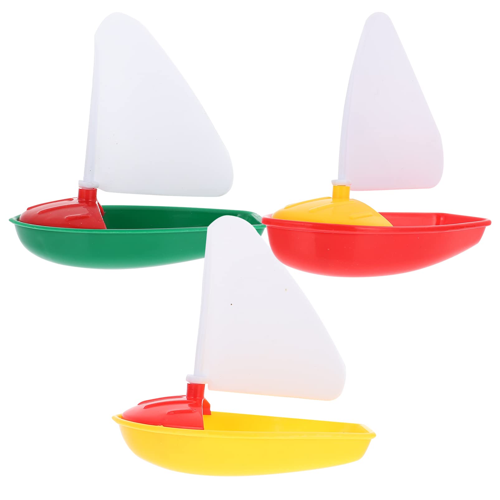 Totority 3-Piece Mini Sailing Boat Toys Set - Waterproof Bath Toys for Toddlers & Kids - Fun Bathtub & Beach Water Play for Summer Outdoor Activities