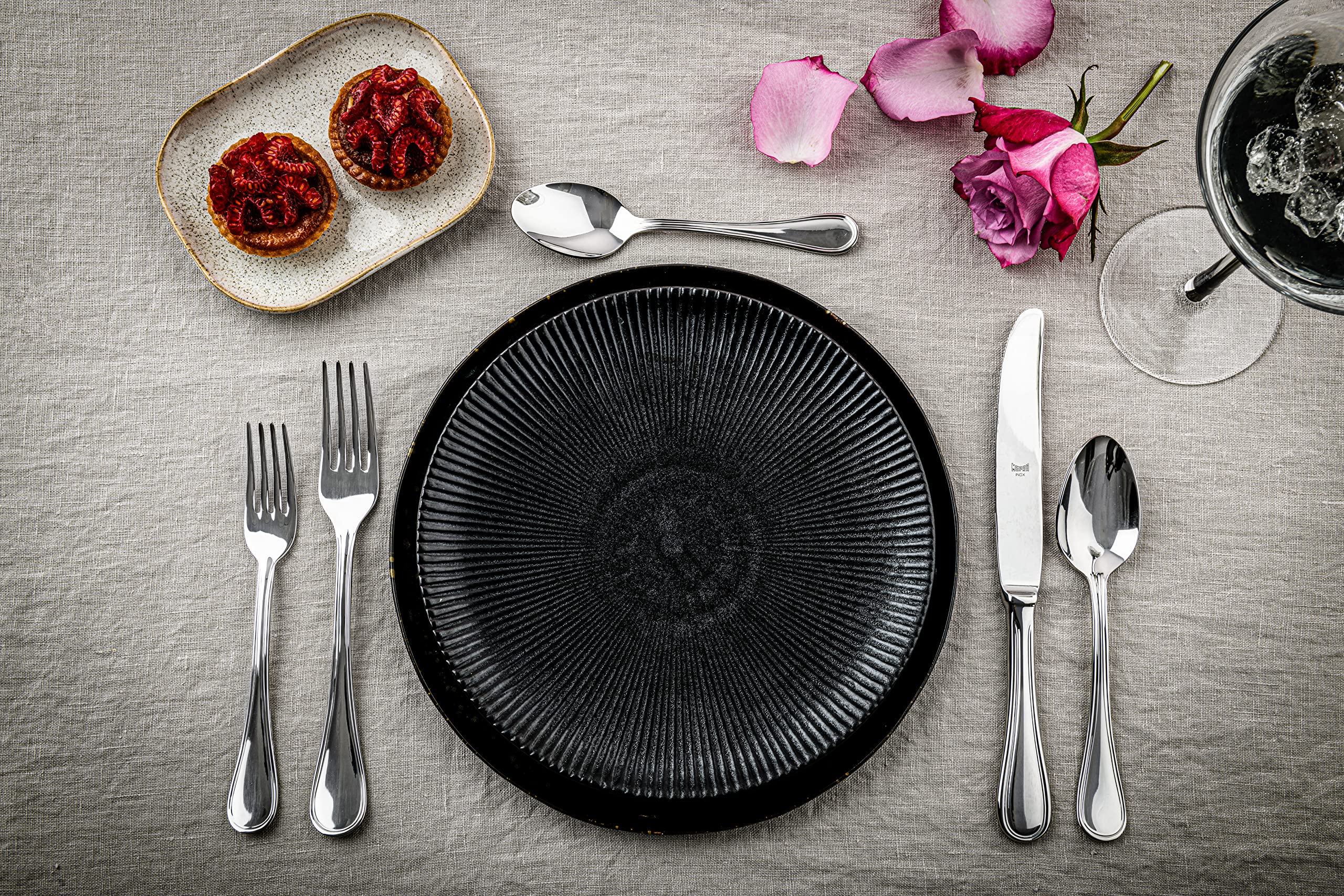 MEPRA 20-Piece Bohemian Flatware Set - Stainless Steel Cutlery for Dinner, Kitchen & Restaurant Use - Elegant Tableware for Parties, Weddings & Everyday Dining