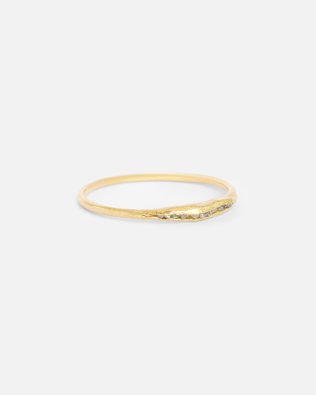 Natural Rough Grey Diamond Yellow Gold Ring for Women - Elegant Handmade Jewelry for Engagement, Wedding, Anniversary & Everyday Wear