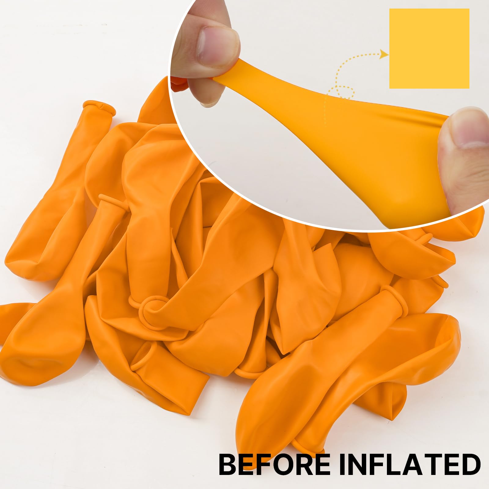 50-Pack 5 Inch Goldenrod Orange Balloons for Party Decorations - Balloon Garland, Arch, Birthday, Baby Shower - Premium Latex Balloons for Indoor/Outdoor Events (Orange-Y10)