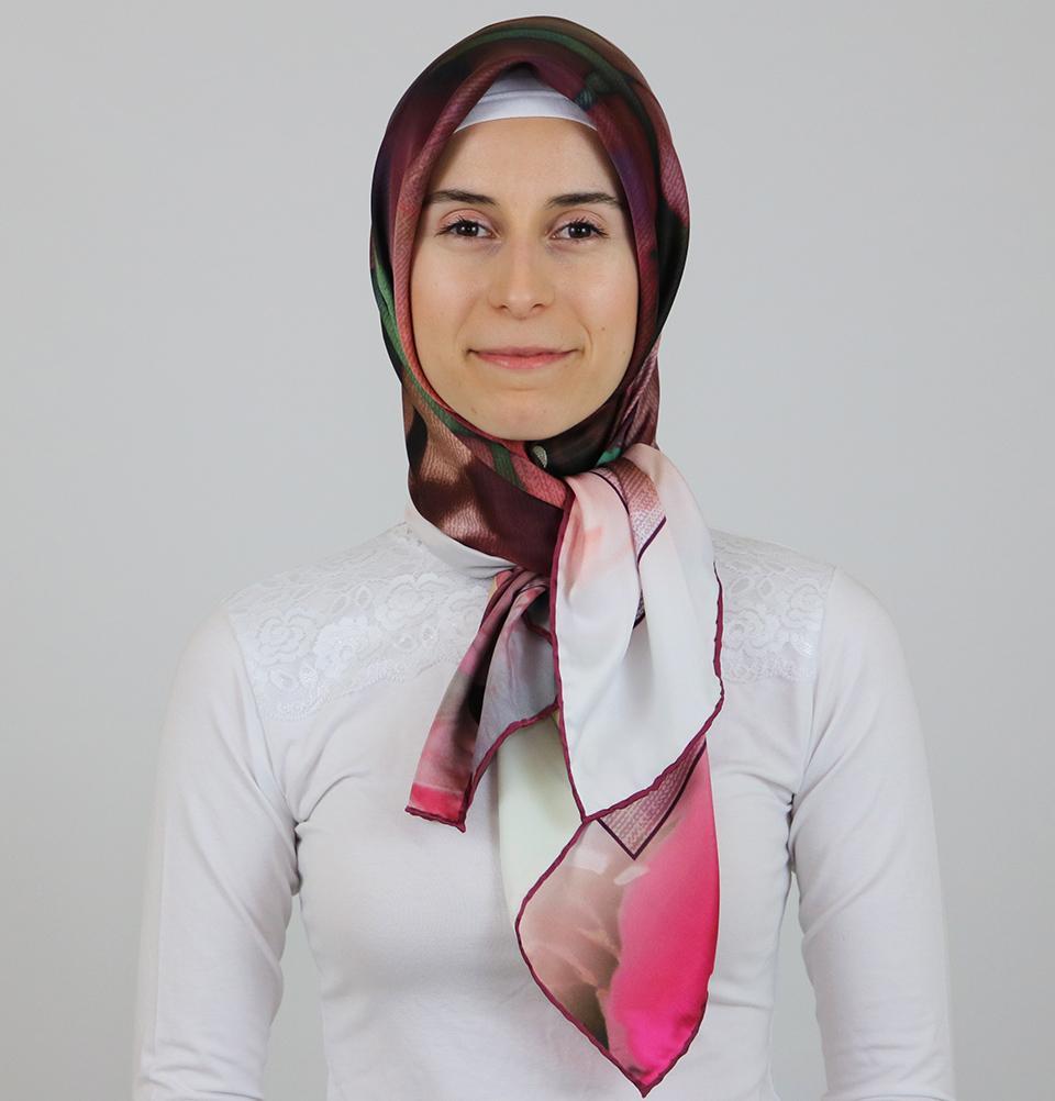 Aker Satin Square Hijab Scarf 7235 991 - Soft & Breathable Muslim Headscarf for Women - Perfect for Daily Wear, Prayer, and Special Occasions