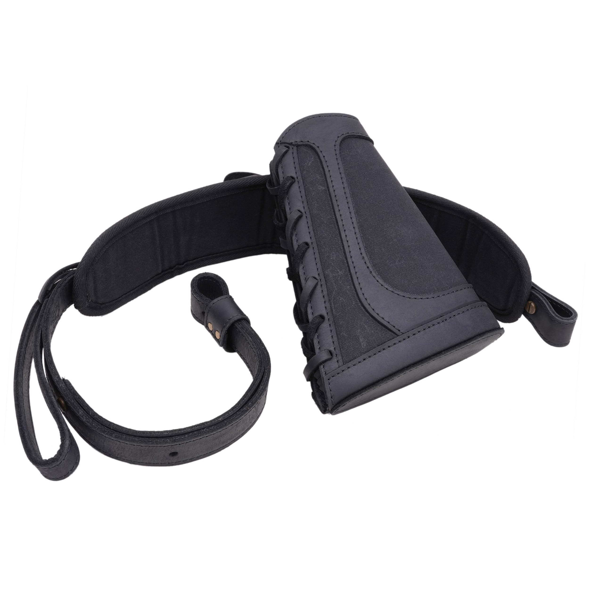 Tactical Gun Buttstock Cheek Rest Pad with Shell Holder & Sling - Compatible with .308, 30-06, .44MAG - Enhanced Shooting Comfort & Ammo Access for Hunting, Range Practice & Outdoor Adventures