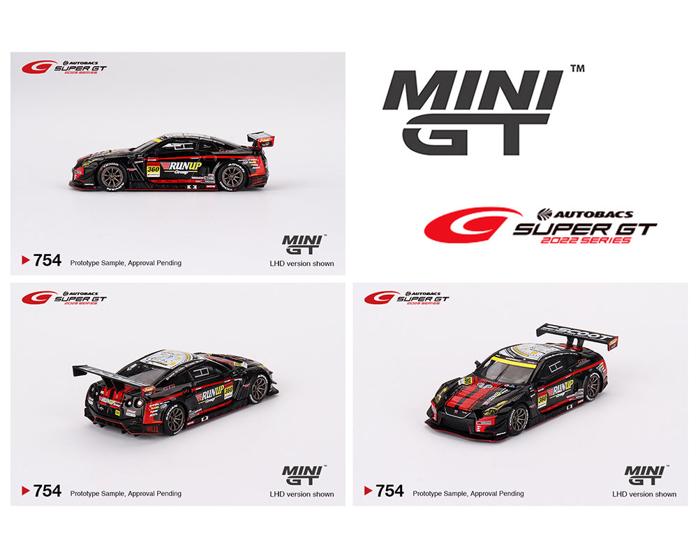 MINI GT 1:64 Scale Nissan GT-R NISMO GT3 #360 'RUNUP RIVAUX GT-R' TOMEI SPORTS 2023 Diecast Model Car - Collectible Super GT Series Racing Toy for Display & Racing Enthusiasts