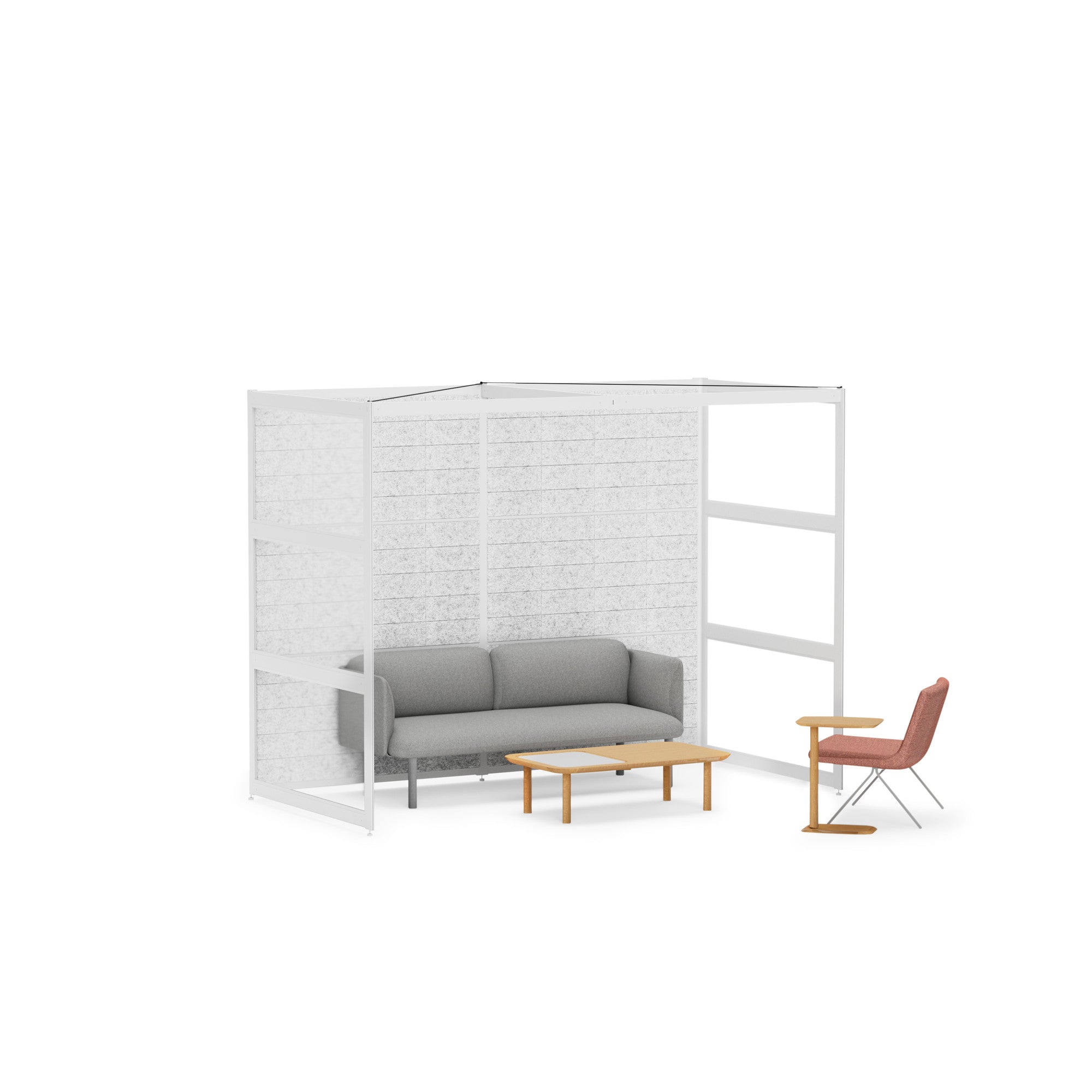 PoppinSpaces Recess Space 108502 - Stylish and Functional Office Storage Solution for Home & Workspace Organization
