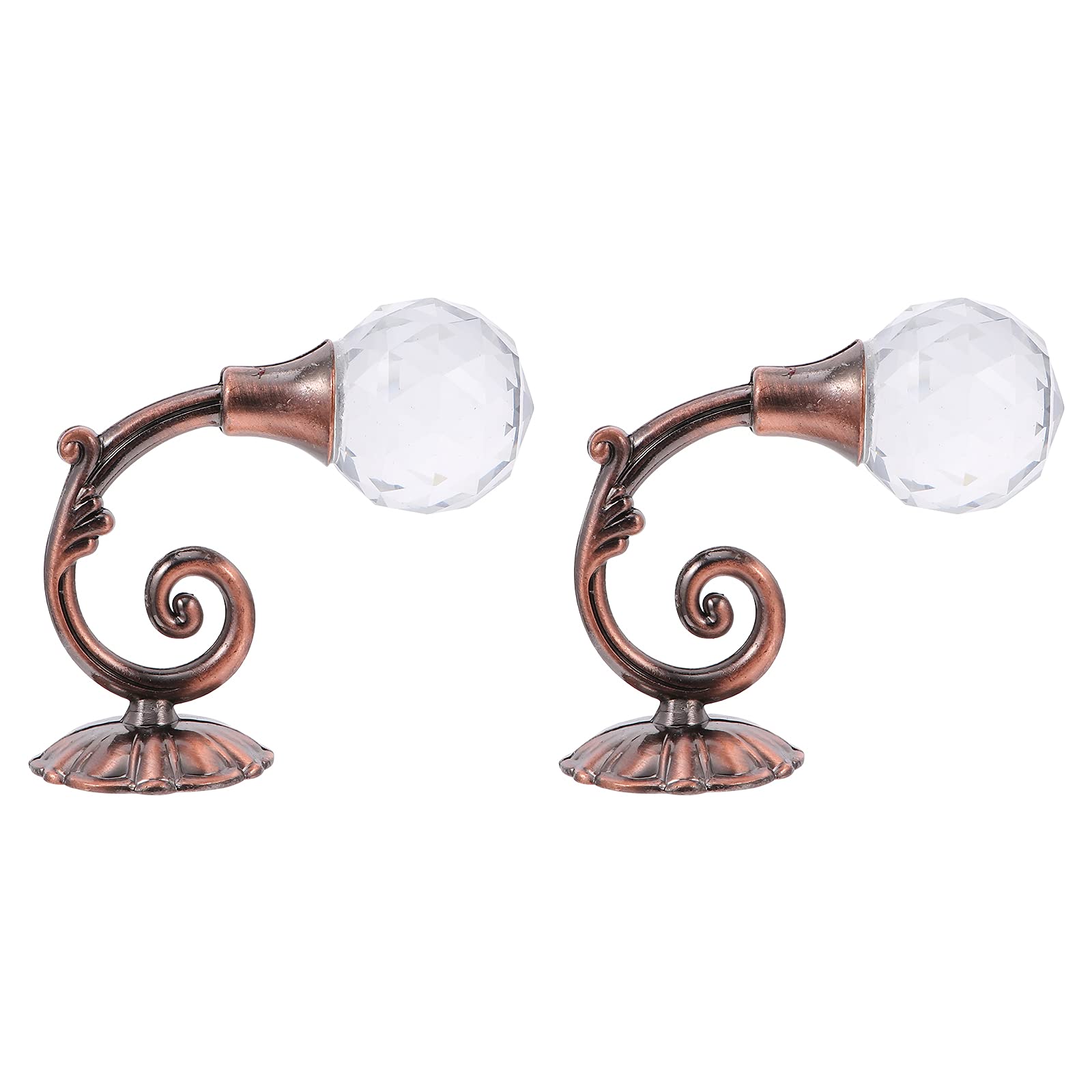 DOITOOL Zinc Alloy Curtain Hooks - 1 Pair Heavy Duty Wall Mounted Tiebacks for Drapes, Hotel & Bathroom Decor (Ideal for Living Room, Bedroom & Window Treatments)