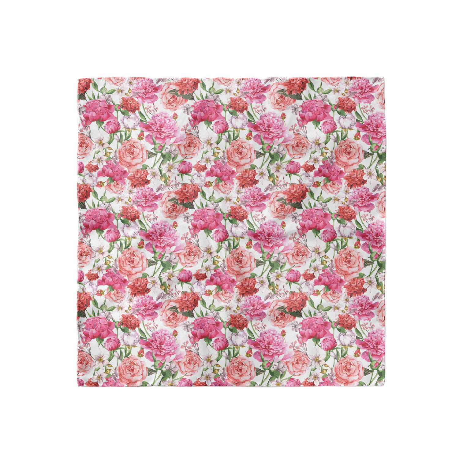 Ambesonne Watercolor Head Scarf - Pink Peonies & Roses Hair Wrap for Women, Boho Fashion Accessory, Perfect for Beach, Yoga, Travel and Everyday Use