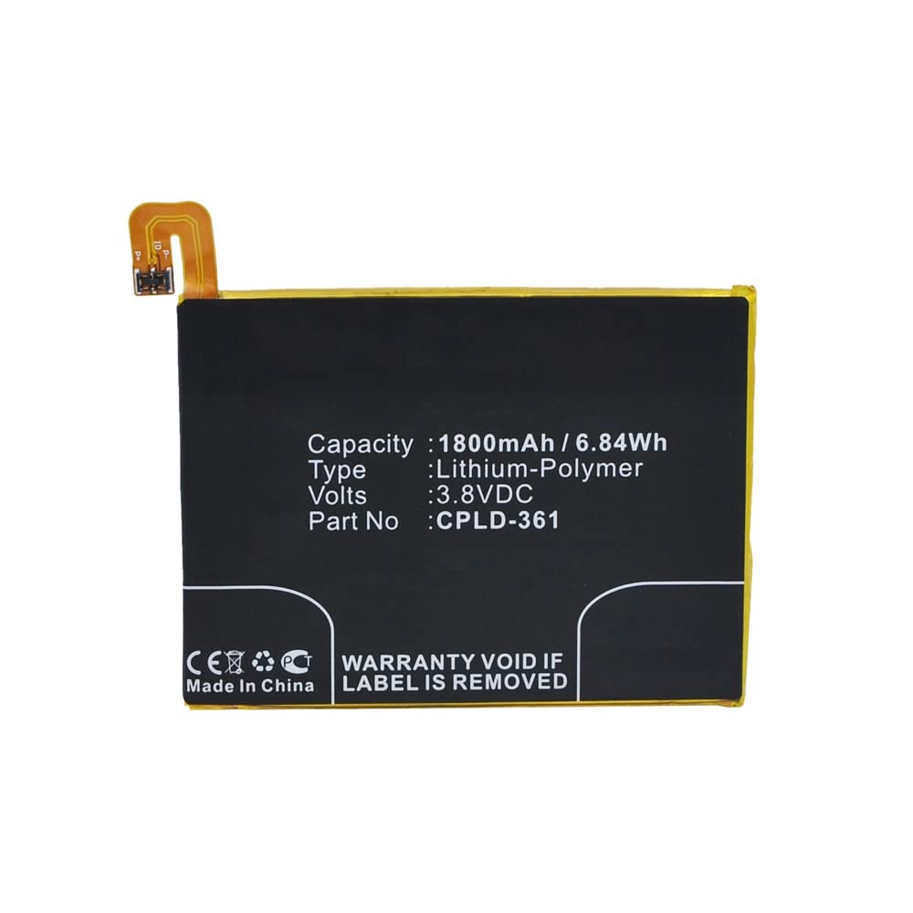 Synergy Digital Replacement Battery for Coolpad CPLD-361 - 1800mAh Li-Polymer Cell Phone Battery (3.8V) | Perfect for Extended Use, Travel & Emergency Power Backup