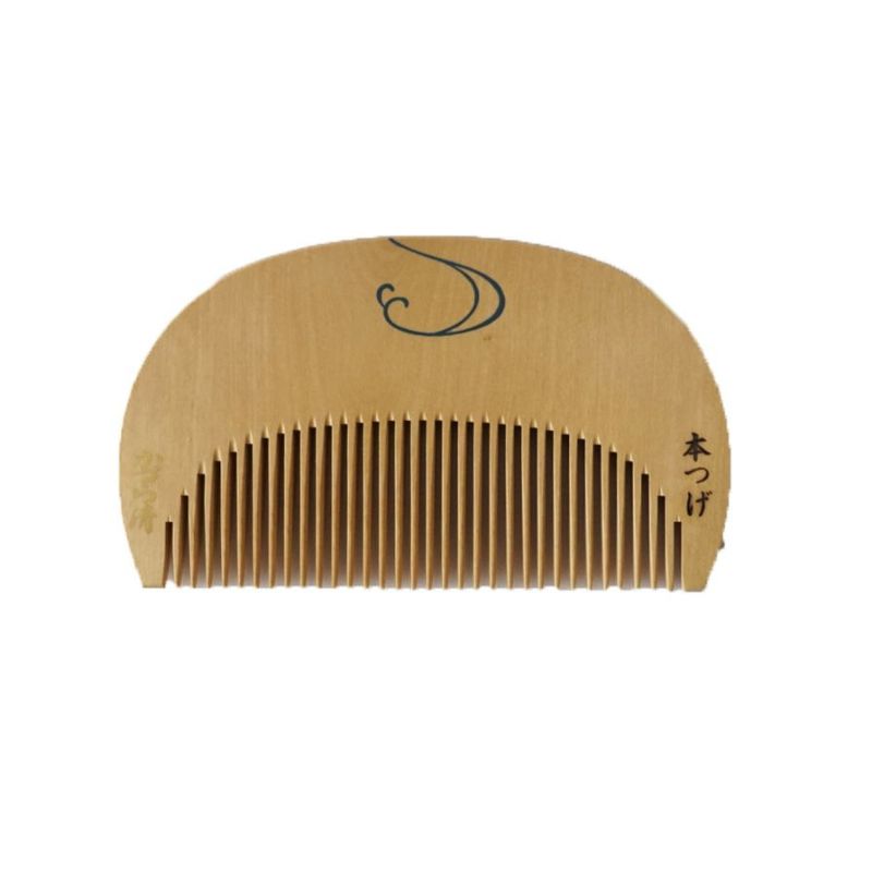 Handmade Japanese Maki-e Urushi Lacquer Tsuge Boxwood Hair Comb with Chirimen Crepe Fabric Case - Traditional Kyoto Craftsmanship | Perfect for Wedding, Tea Ceremony & Kimono Styling