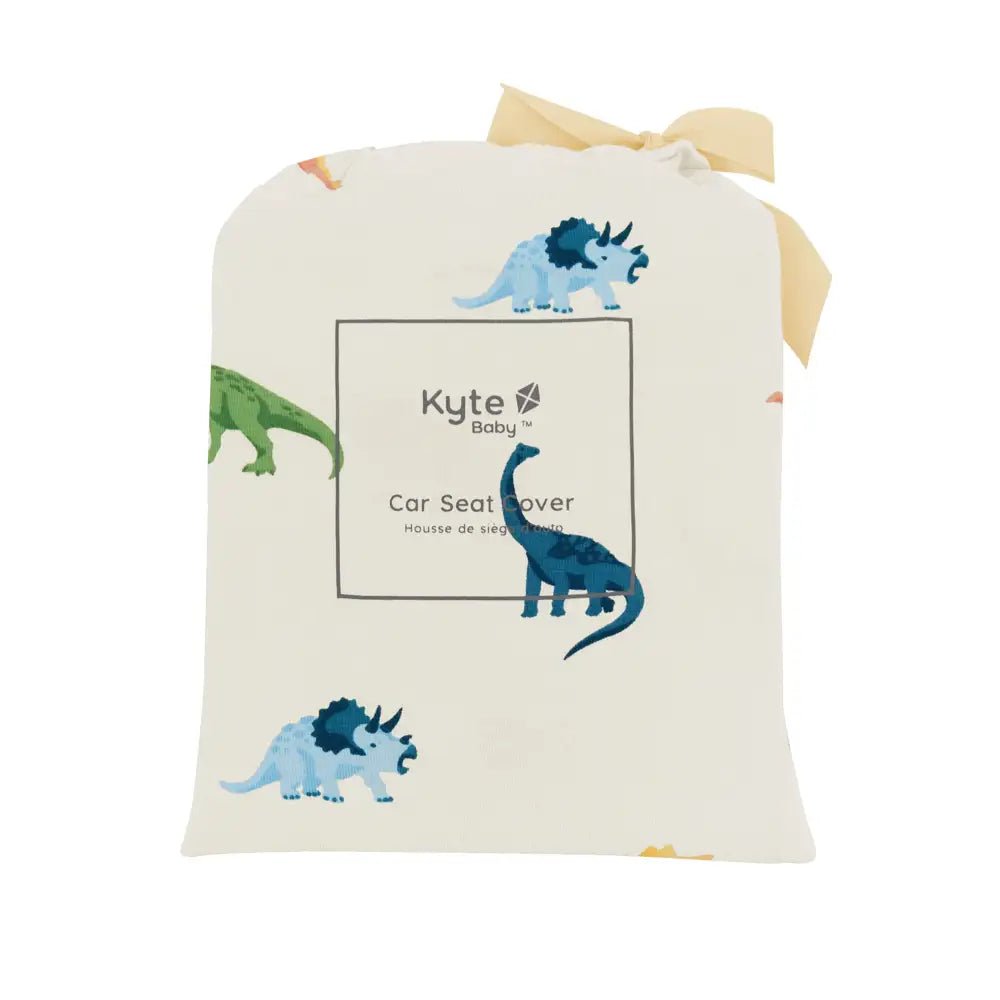 Kyte Baby Car Seat Cover - Soft & Breathable Ecru Roar Design for Infant Safety | Perfect for Strollers, Shopping Carts & Travel Protection