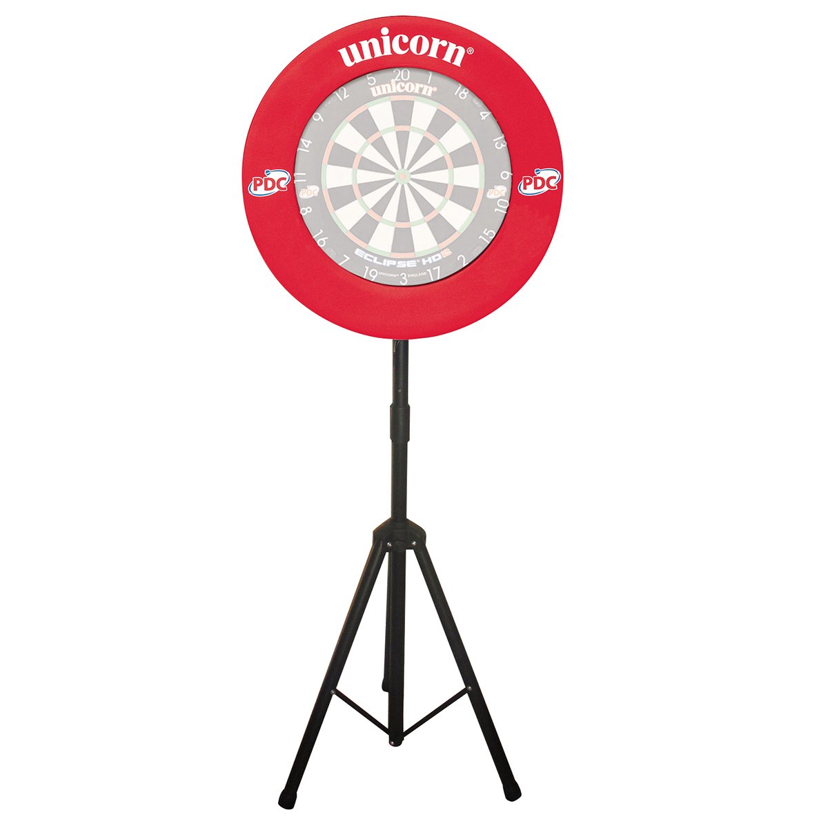 UNICORN Dartboard Stand - Freestanding Tripod with Folding & Portable Design for Indoor/Outdoor Dart Games | Perfect for Home, Bar, or Party Use