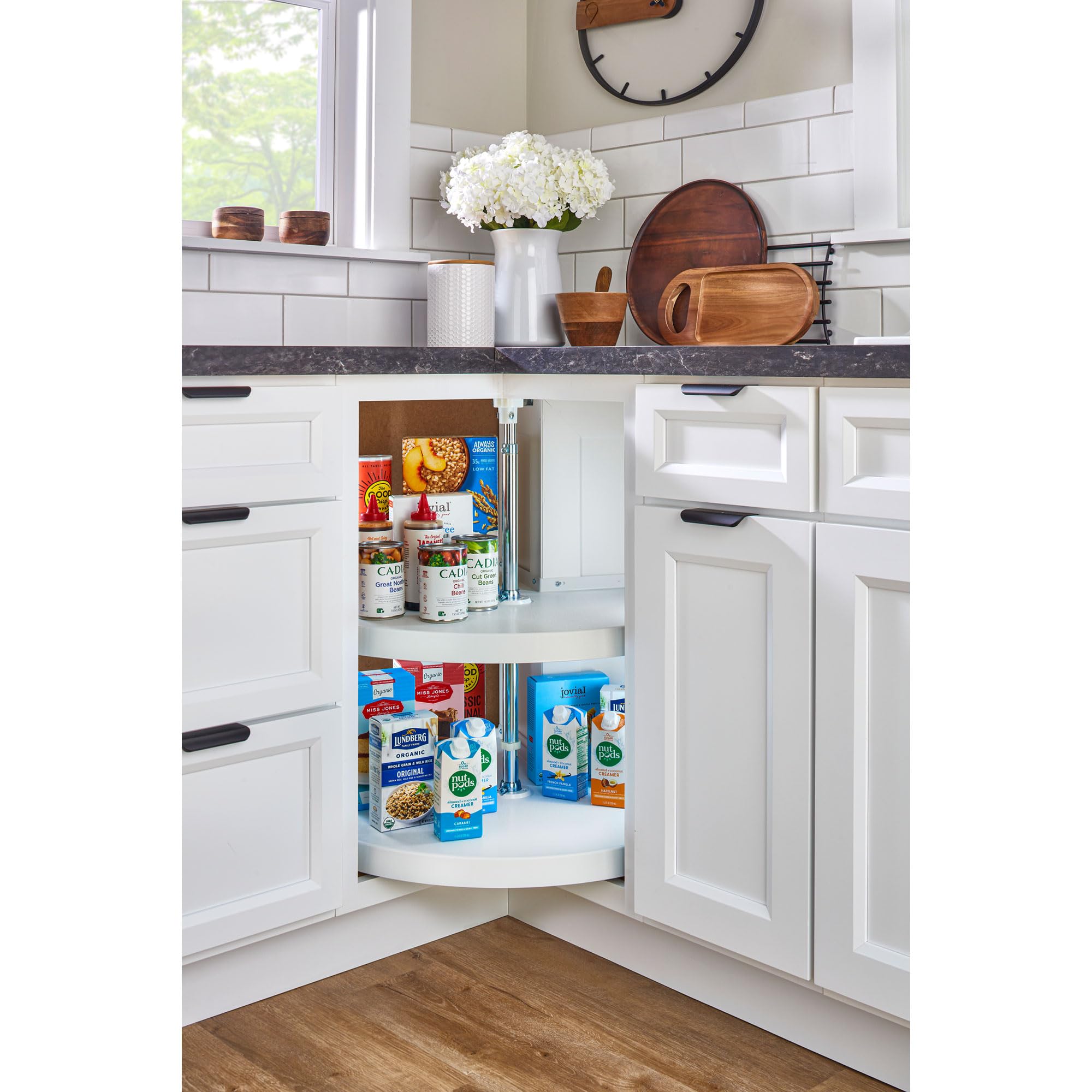 Rev-A-Shelf 2-Tier Pie-Cut Lazy Susan for Corner Base Cabinets - 24