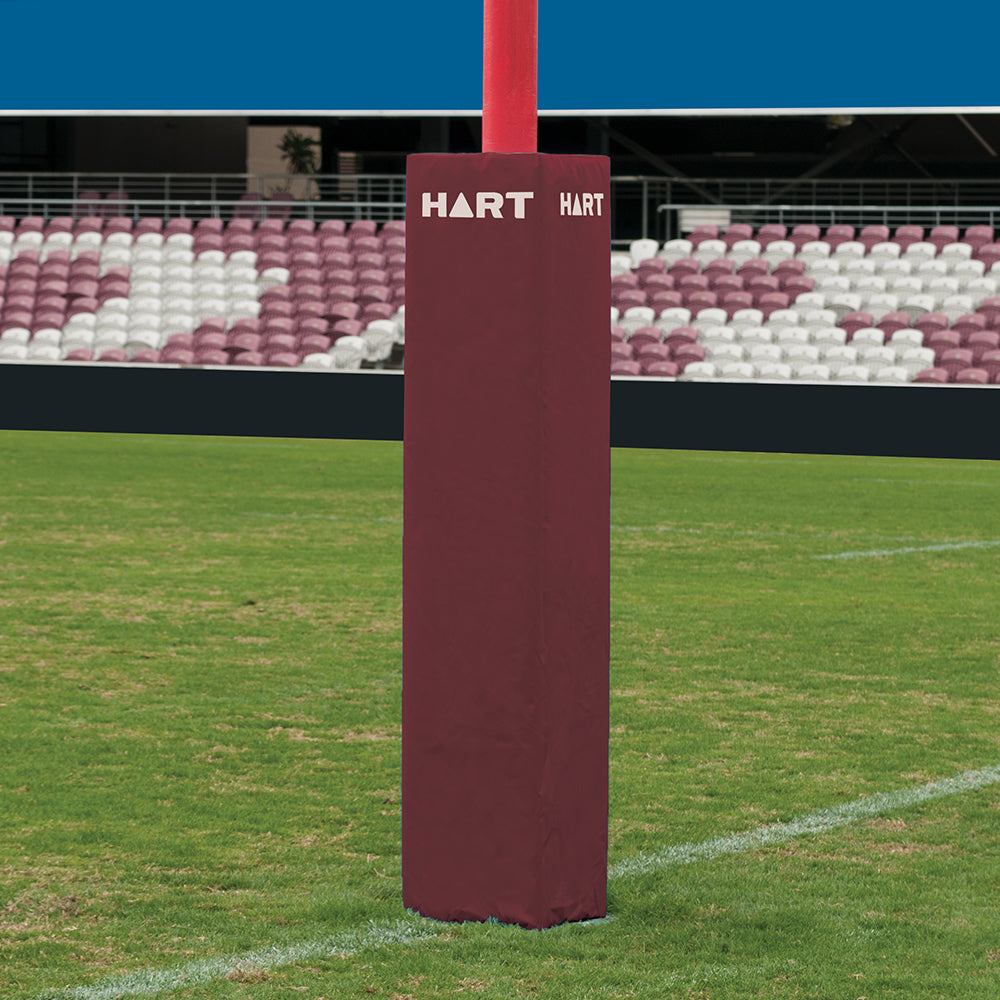 HART Square Rugby Post Pads - 35cm (Set of 4) - High Density Foam Protection for Rugby Goal Posts - Perfect for Training & Match Safety