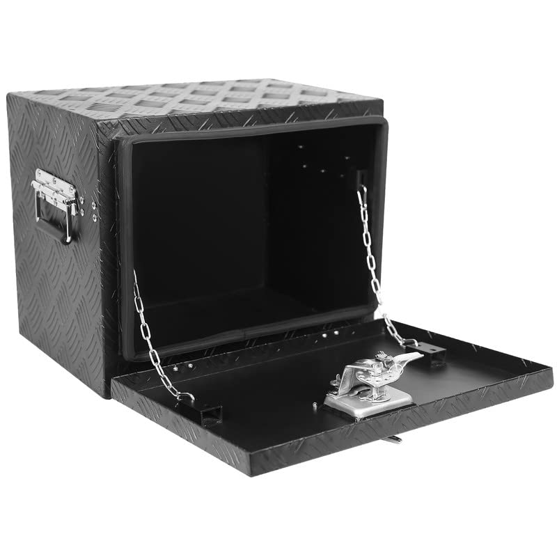 GARVEE 18 Inch Aluminum Diamond Plate Pickup Truck Tool Box - Heavy Duty & Weatherproof Storage for Tools, Equipment & Work Gear - Perfect for Construction, Farming & Off-Road Adventures
