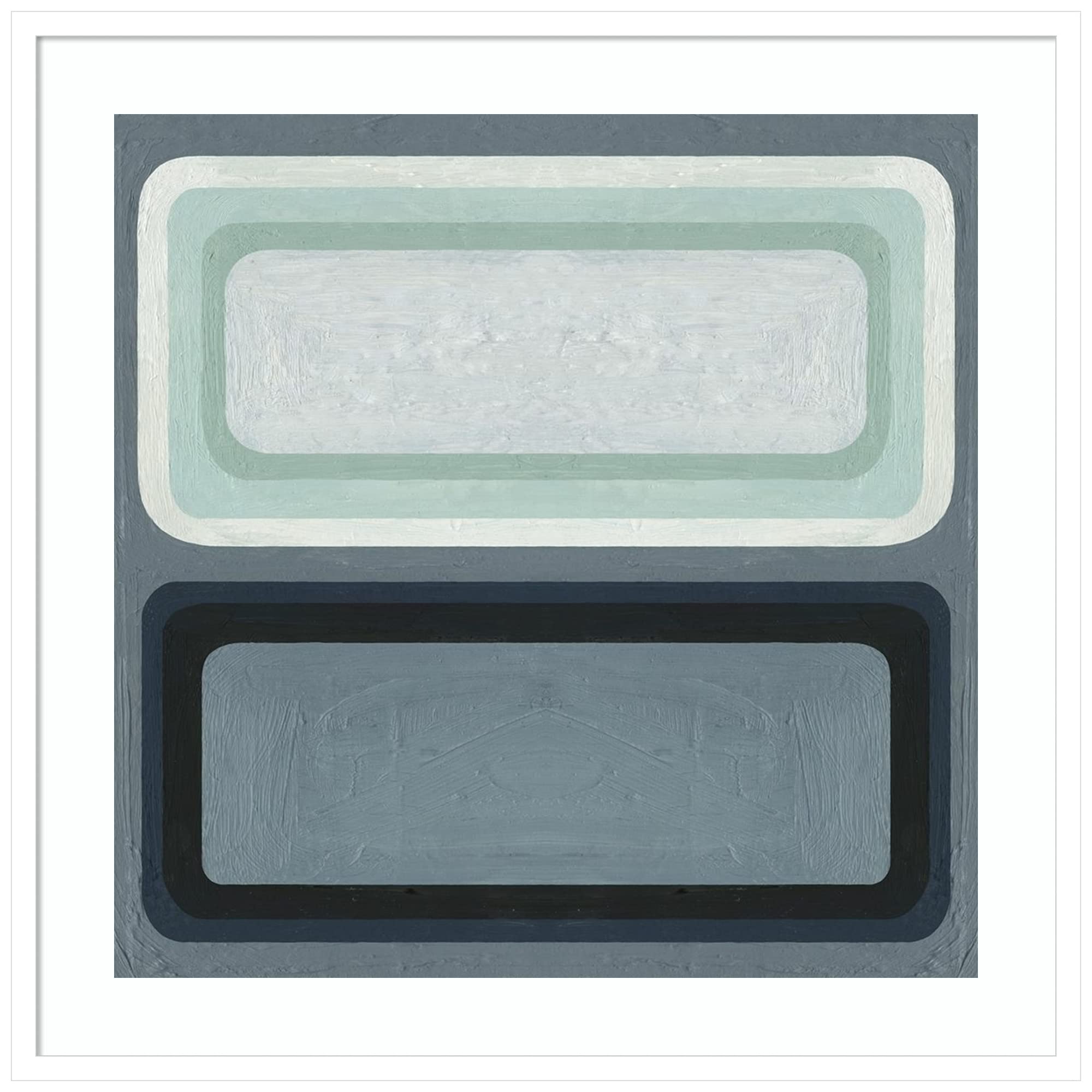 Amanti Art Maritime Color Field II by Emma Scarvey - 33x33 Inch Wood Framed Wall Art Print with Svelte White Frame - Perfect for Living Room, Bedroom & Office Decor