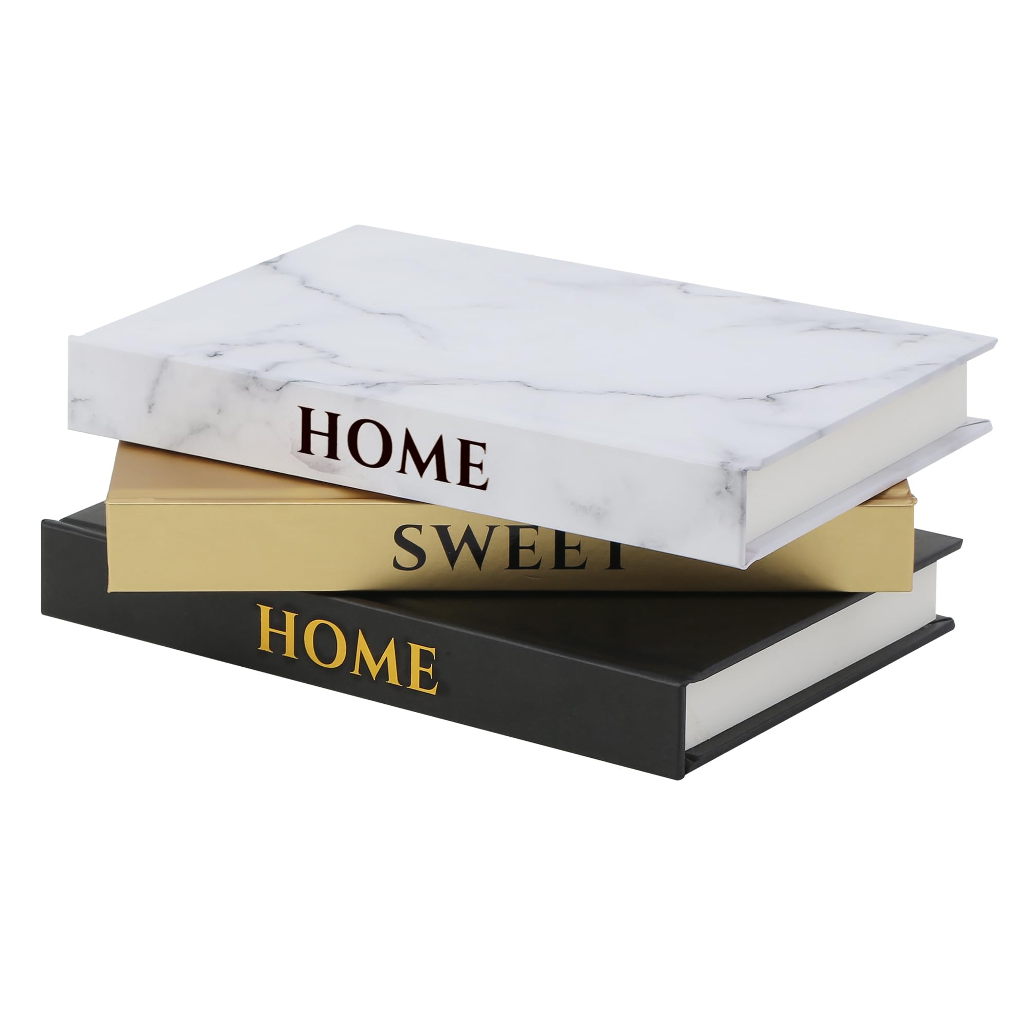 Decorative Faux Books with Blank Pages - Coffee Table Bookshelf Decor, Farmhouse Living Room & Bedroom Nightstand Accent - Perfect for Home Styling, Bookshelf Styling, and Gift Giving (Z106)