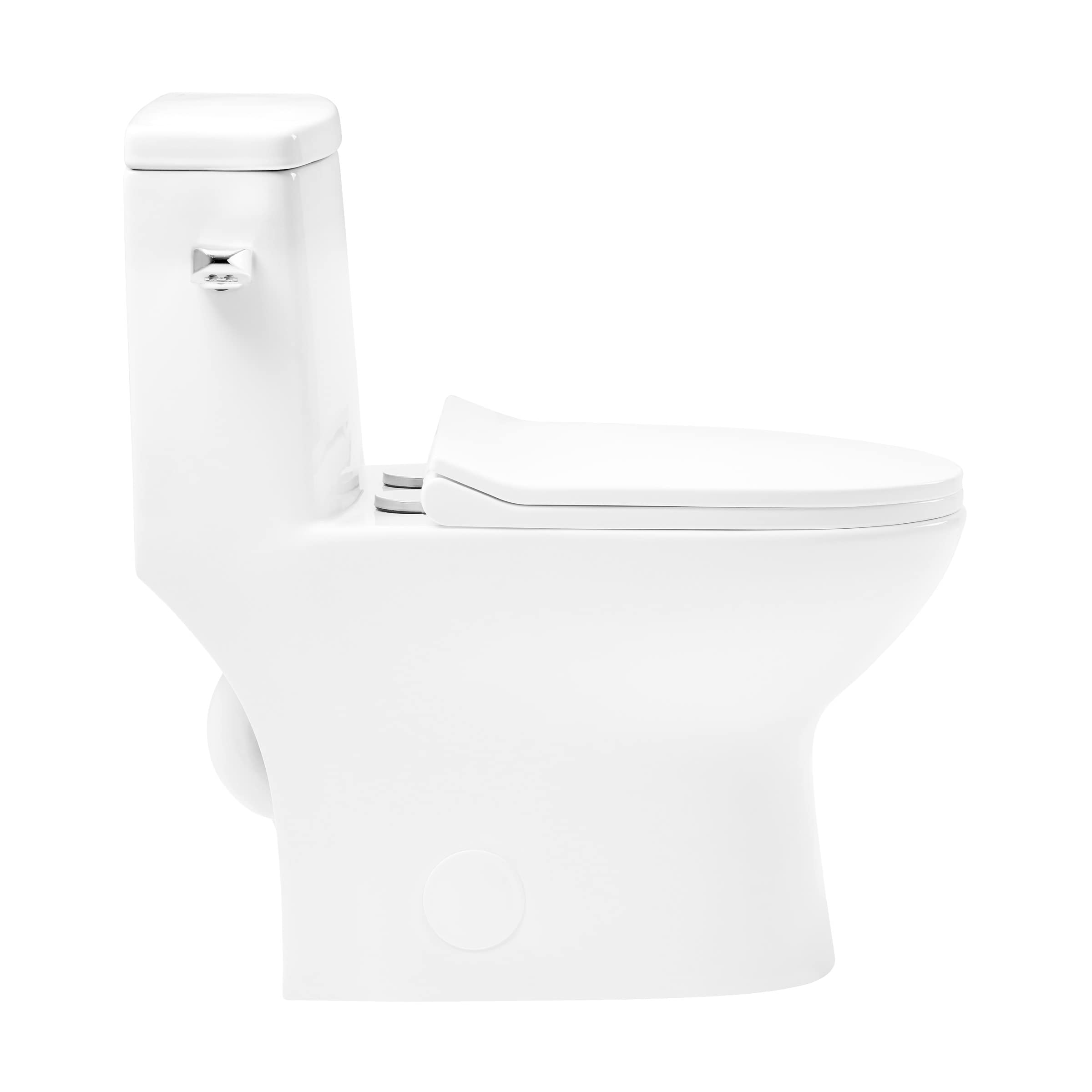 Ivy One-Piece Left-Hand Flush Toilet 1.28 GPF Water-Saving Elongated Bowl - Perfect for Small Bathrooms & Modern Homes