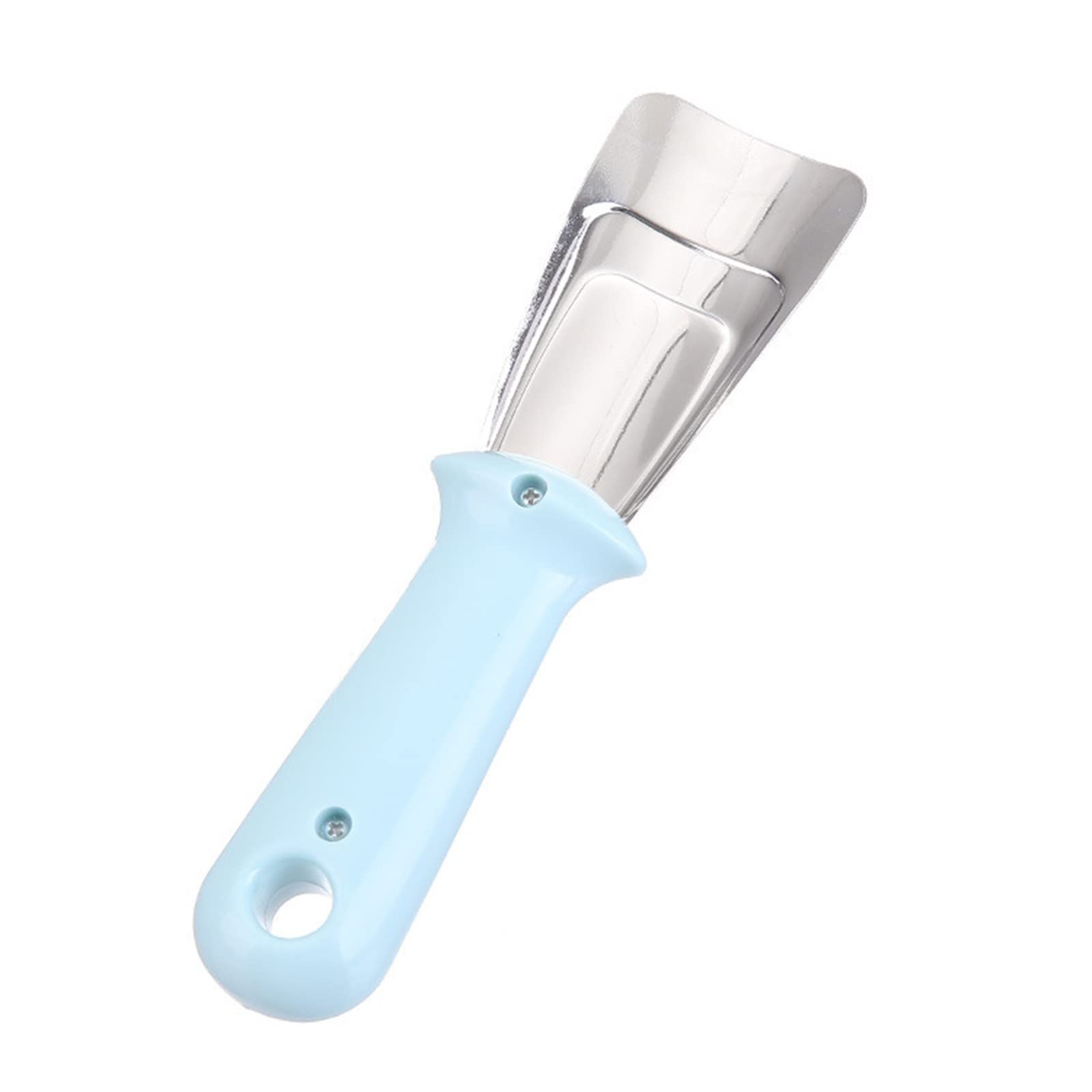 Youngnet Stainless Steel Ice Scraper - Heavy Duty Refrigerator Defrosting Tool, Freezer Frost Removal Shovel with Ergonomic Handle (Blue) - Perfect for Kitchen, Camping & Car Windshield Deicing