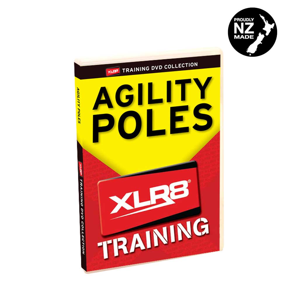 10-Piece Rubber Base Agility Pole Set for Dog Training & Sports - Perfect for Agility Courses, Backyard Obstacles, and Fitness Drills