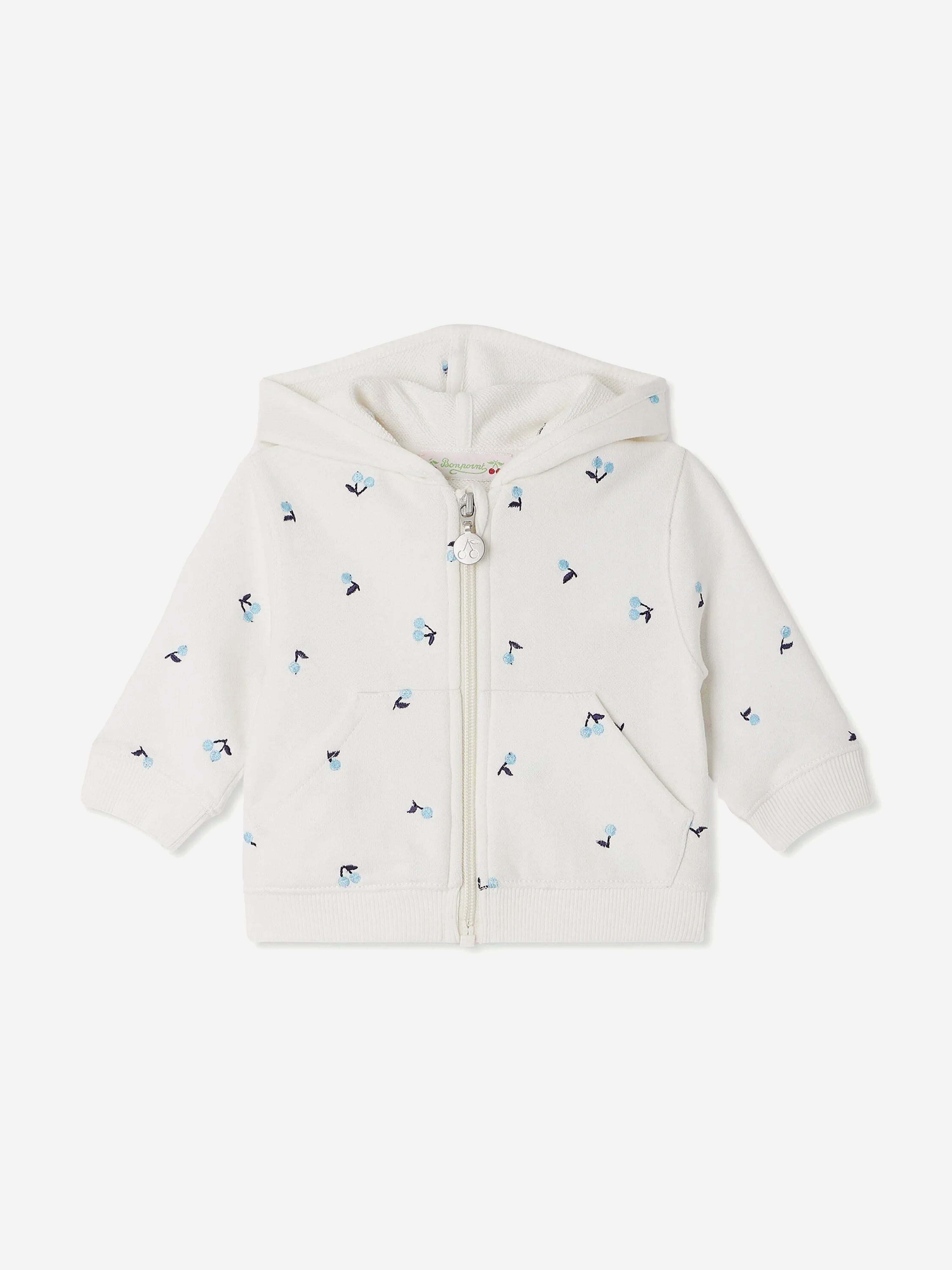 Baby Girls Ivory Tibou Zip Up Top - Soft & Cozy Pullover for Toddlers - Perfect for Playdates, Daycare & Outdoor Adventures