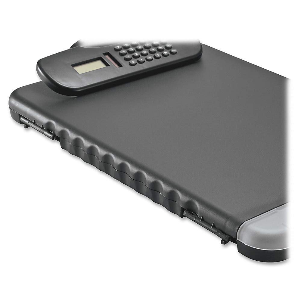 OIC Slim Clipboard Storage Box with Built-in Calculator - Portable Office Organizer for Documents, Notes & Supplies - Perfect for School, Office & Travel Use