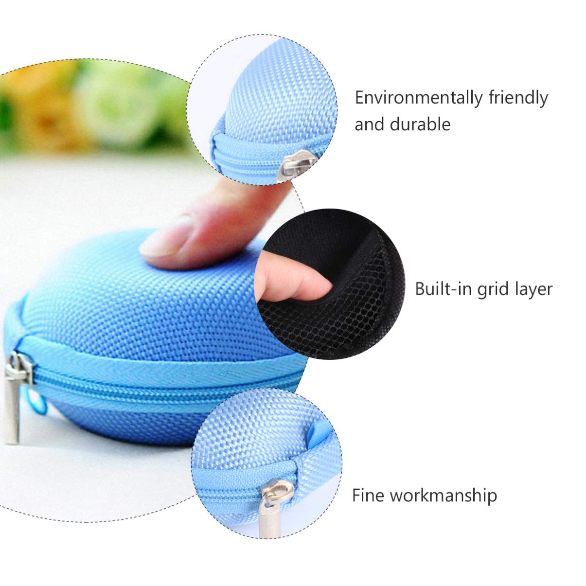 5-Piece Portable Electronic Organizer Pouch - Cable Storage Box for Chargers, Earphones & Data Cables | Compact Travel Accessory for Office, Home & On-the-Go Use