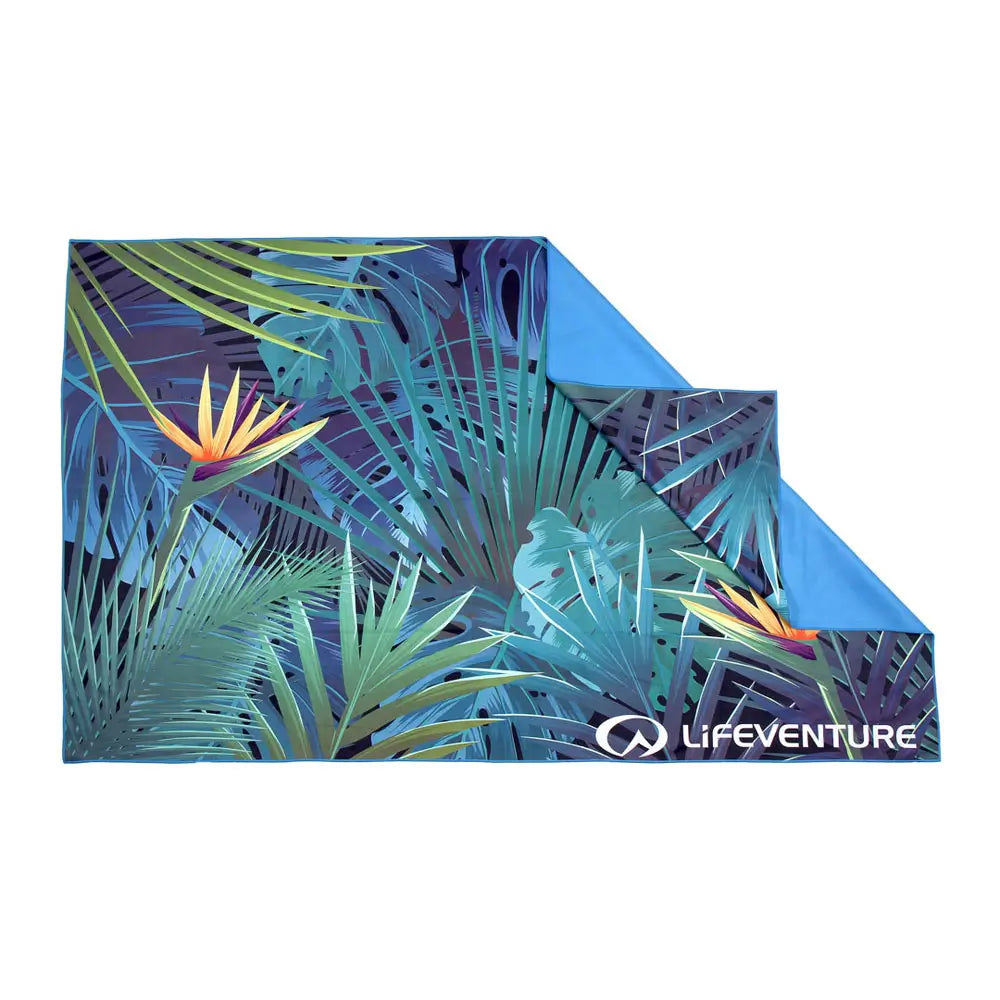 Lifeventure Soft Fiber Printed Travel Towels - Quick Dry, Lightweight & Compact for Camping, Hiking, Beach & Gym