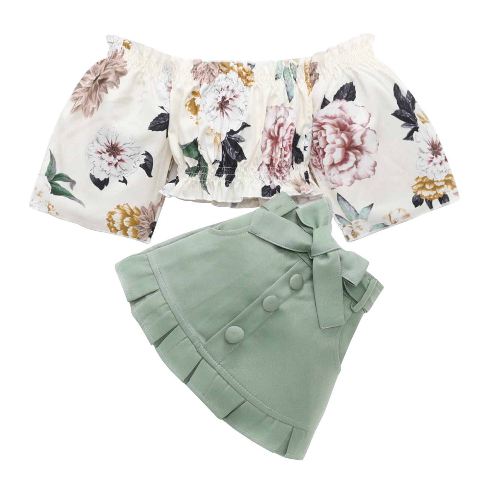 2 Year Old Girl Summer Clothes - Toddler Girls Short Sleeve Outfits with Monogram | Perfect for Playdates, Beach Trips & Birthday Parties