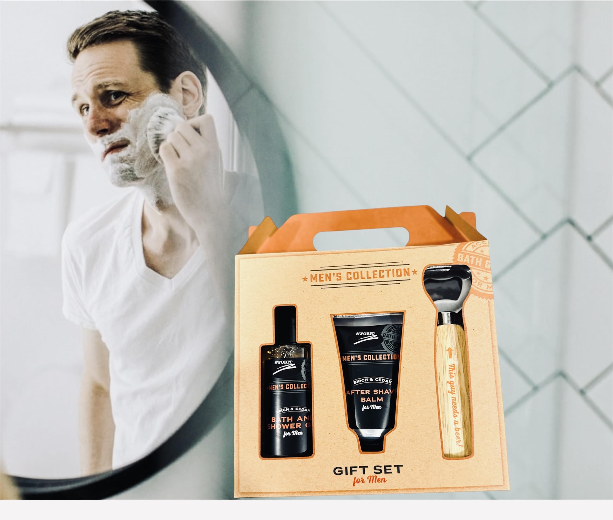 Luxury Men's Bath & Body Gift Set - Shower Gel, Body Wash & Cologne for Him - Perfect for Birthday, Anniversary & Valentine's Day Gifts