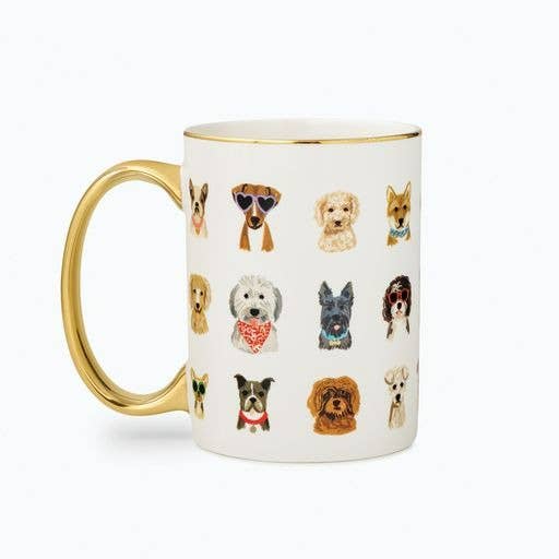 Dog Days Porcelain Mug - 12oz Ceramic Coffee Cup with Cute Dog Design, Perfect for Tea, Hot Chocolate & Office Use - Ideal Gift for Pet Lovers & Coffee Enthusiasts