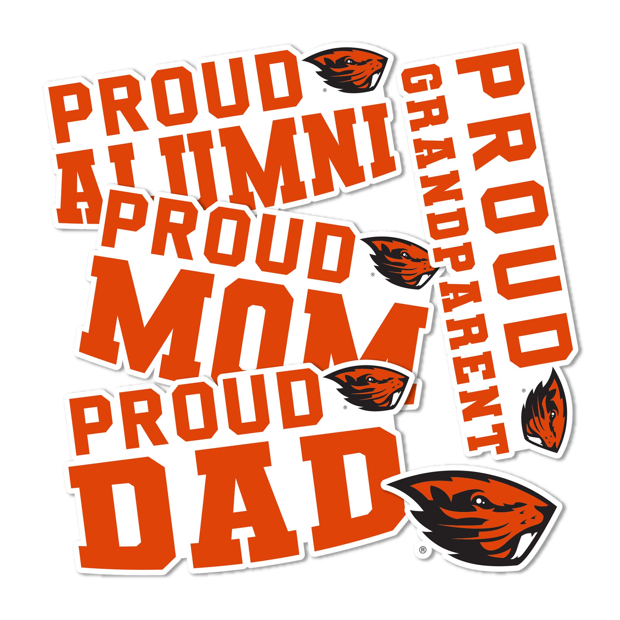 Oregon State University Beavers Vinyl Decal Sticker - Desert Cactus Design for Laptop, Water Bottle, Car & Scrapbooking (Family Full Sheet) | College Pride, School Spirit & DIY Crafts