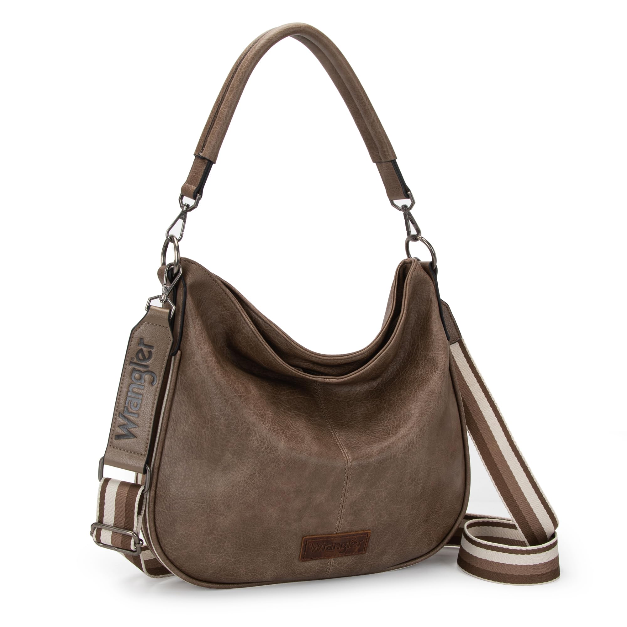 Wrangler Women's Striped Cotton Hobo Shoulder Bag - Stylish Handbag for Casual Outings, Work & Travel