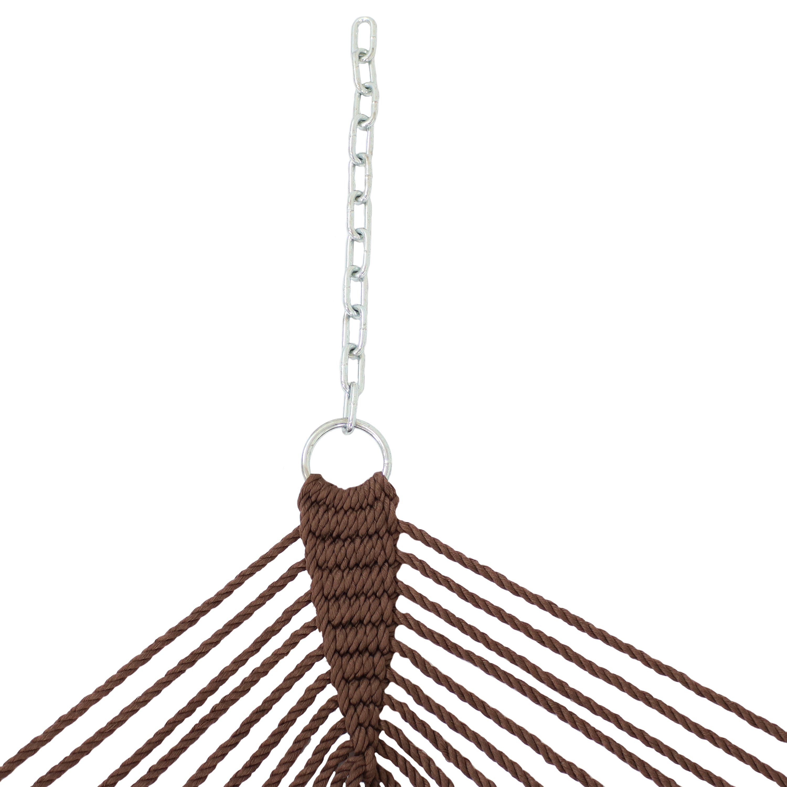 Sunnydaze 2-Person Soft Spun Polyester Rope Hammock with Stand - Portable Outdoor Hanging Bed for Backyard, Patio, Beach & Camping Relaxation