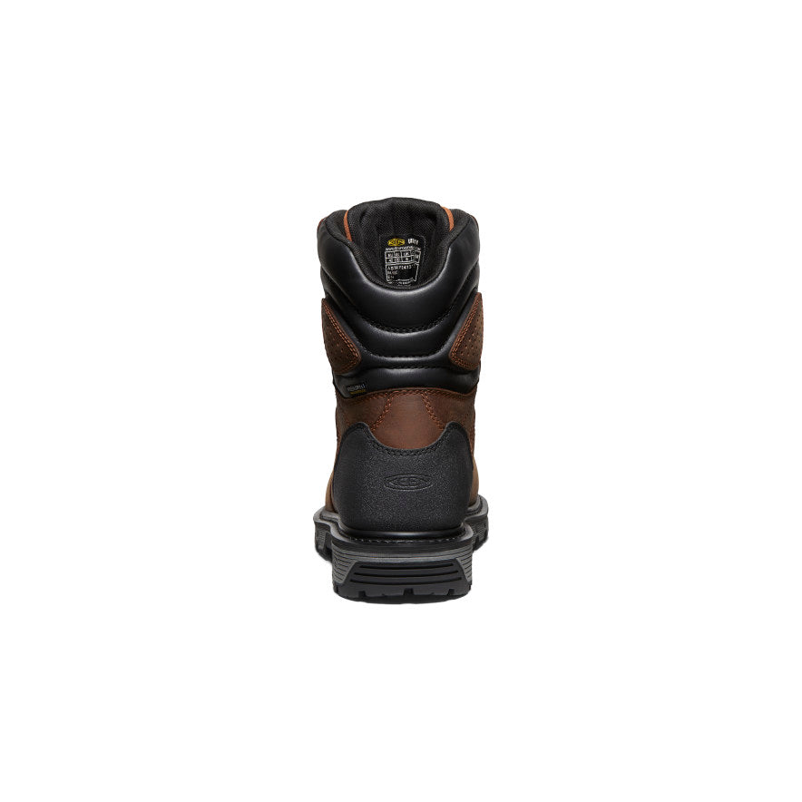 **Men's Camden 8 Waterproof Work Boot with Carbon Toe - Leather Brown/Black - Durable & Comfortable for Construction, Hiking & Outdoor Work**
