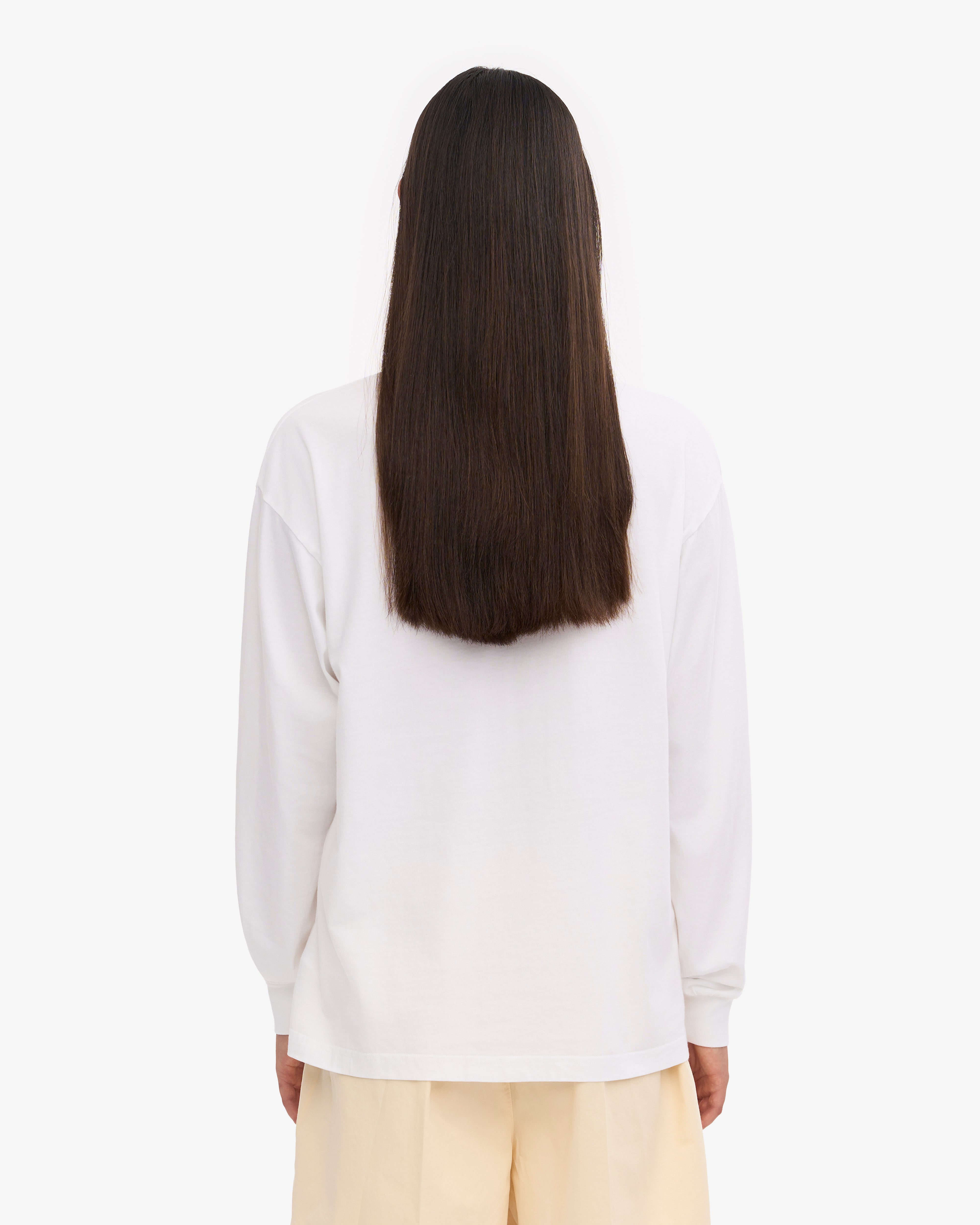 Organic Cotton Oversized Long Sleeve T-Shirt for Women - Soft Breathable Optical White - Perfect for Casual Wear, Loungewear & Layering