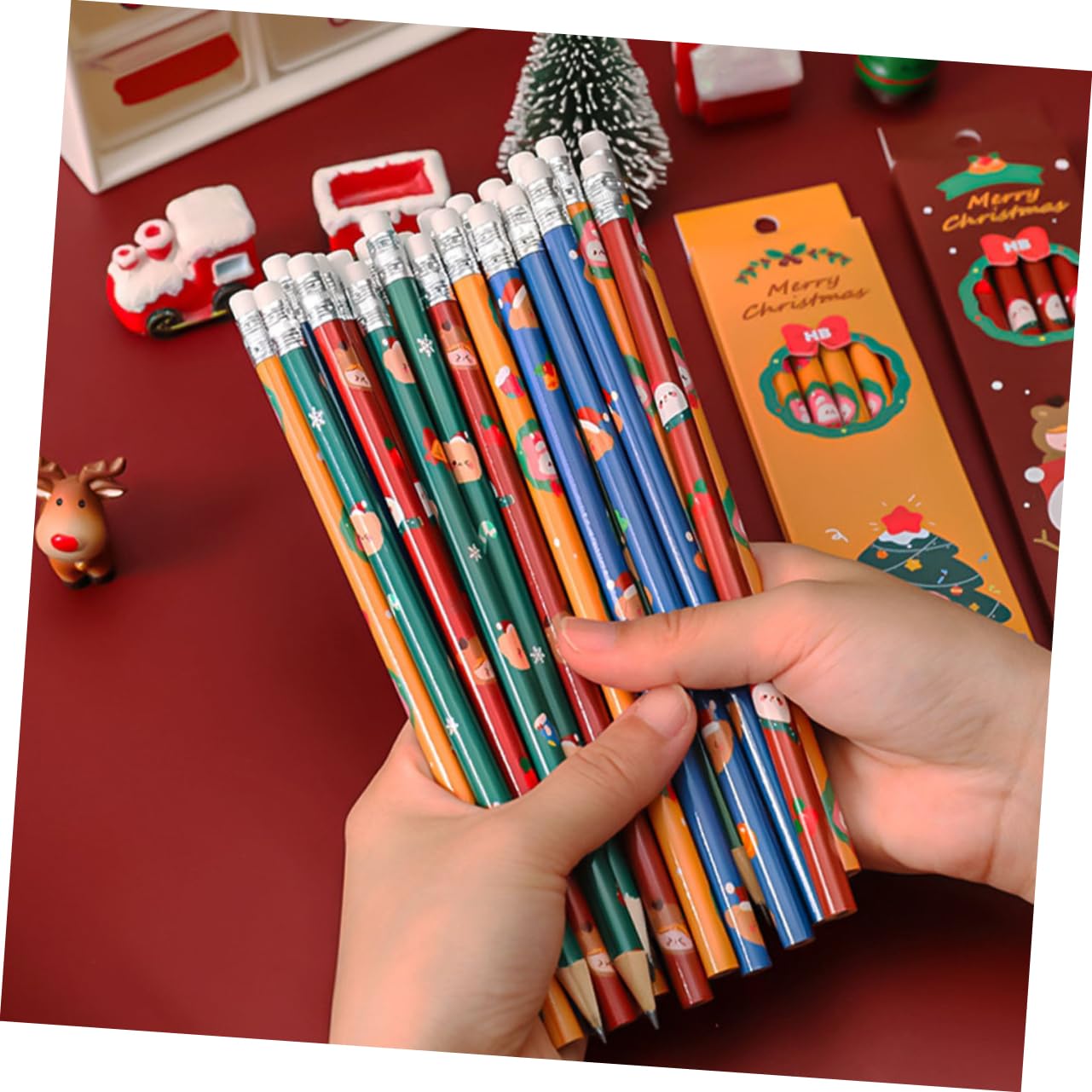 DIYEAH 4 Boxes Wooden Portable Drawing Pencils - Assorted Lead Hardness for Artists & Sketching - Perfect for Christmas Gifts, School Supplies & Office Use