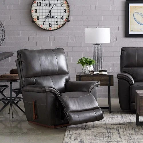 La-Z-Boy Norris Rocking Recliner Chair - Comfortable Leather Recliner with Smooth Rocking Motion - Perfect for Living Room, Home Theater & Nursery Relaxation