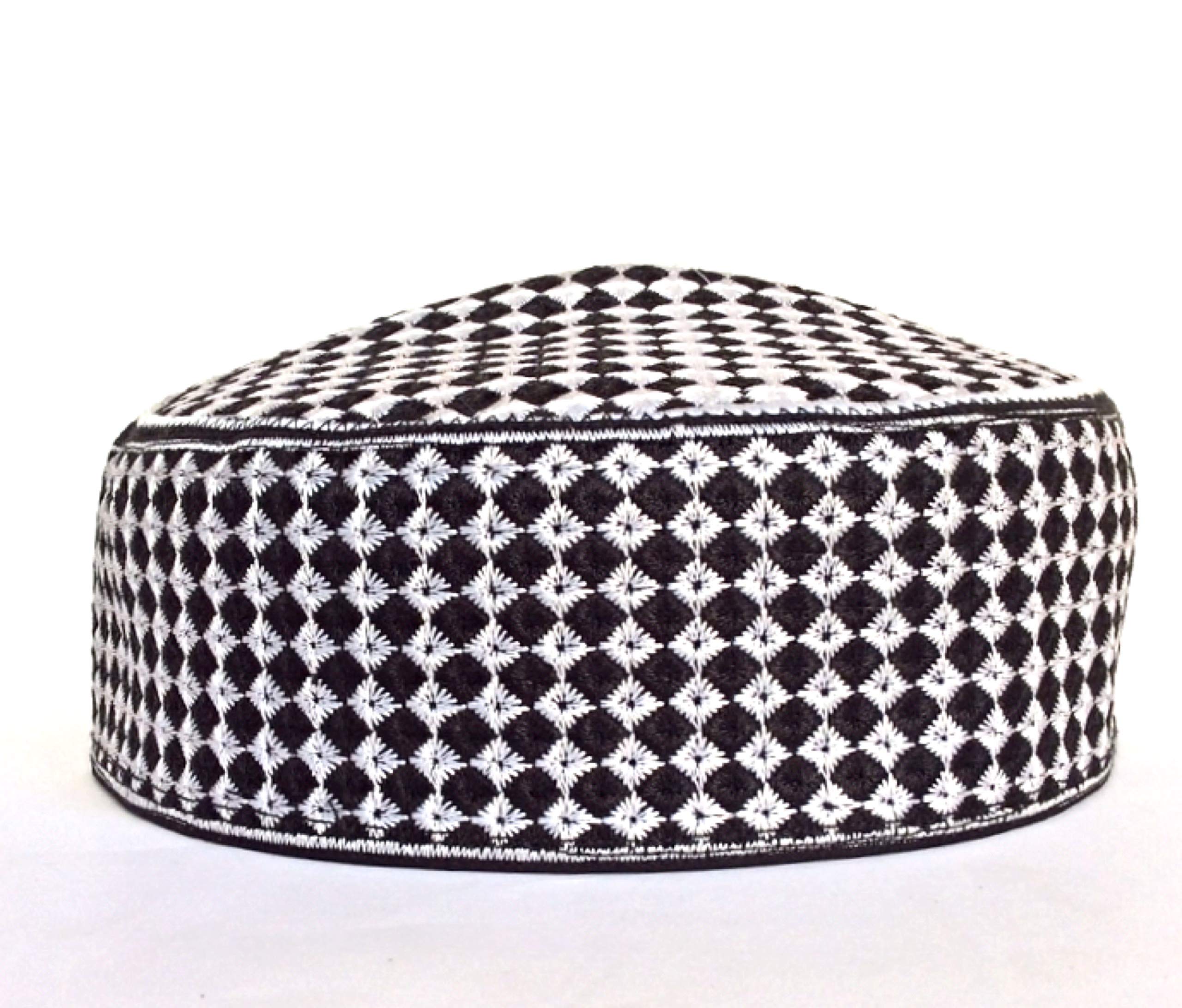 Hand Embroidered Unisex Kufi Skull Cap - Breathable Knitted Beanie for Men & Women | Summer Headwear for Prayer, Mosque, Outdoor Activities & Fashion Accessory