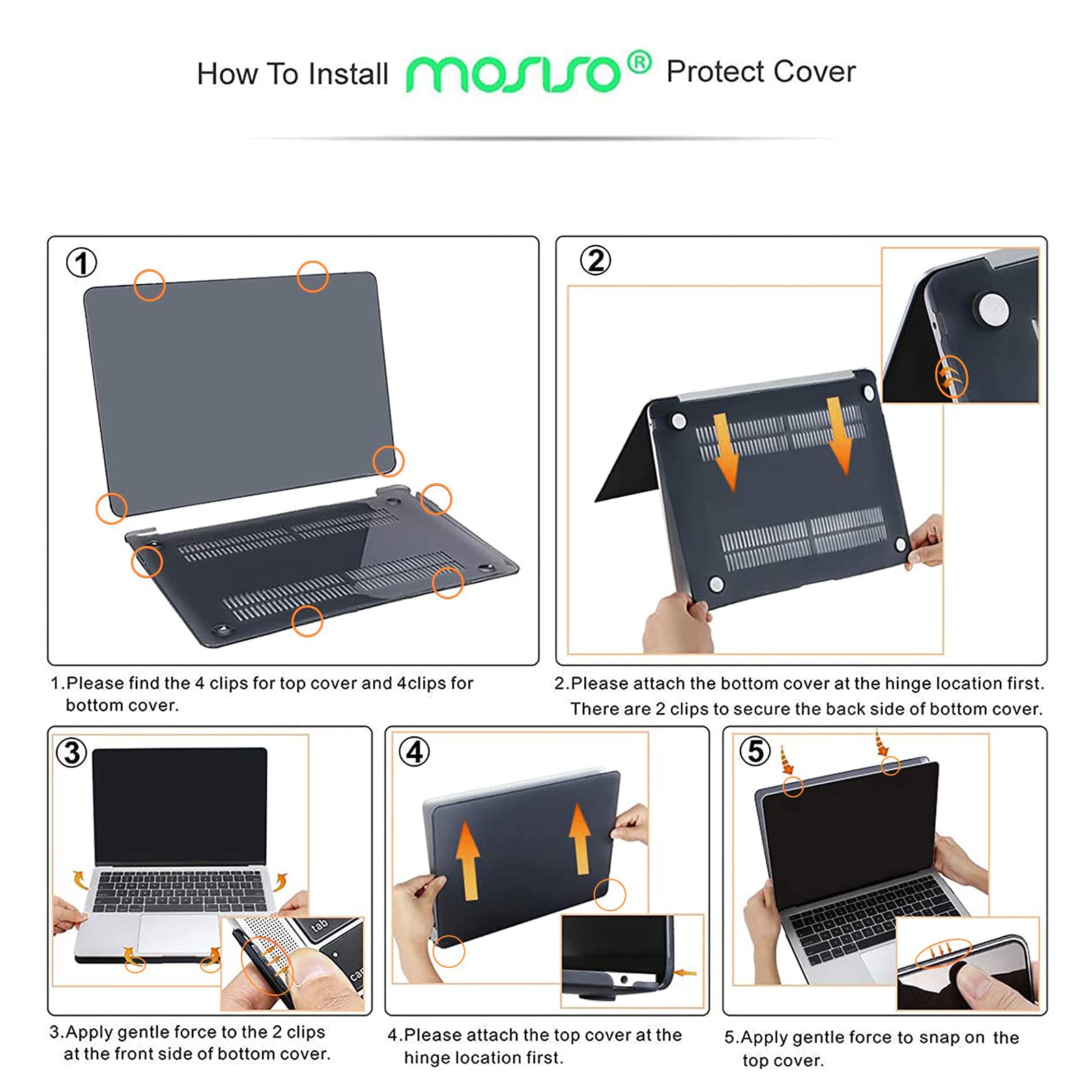 MOSISO Hard Shell Case for MacBook Air 13.3 Inch (2022-2018 Models A2337 M1 A2179 A1932) - Protective Cover with Keyboard Protector, Black | Perfect for Work, Travel & School Use