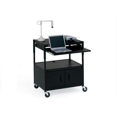 Universal Mobile Projector Cart with UCSE10 - Adjustable Height & Locking Wheels for Classrooms, Offices & Home Theaters