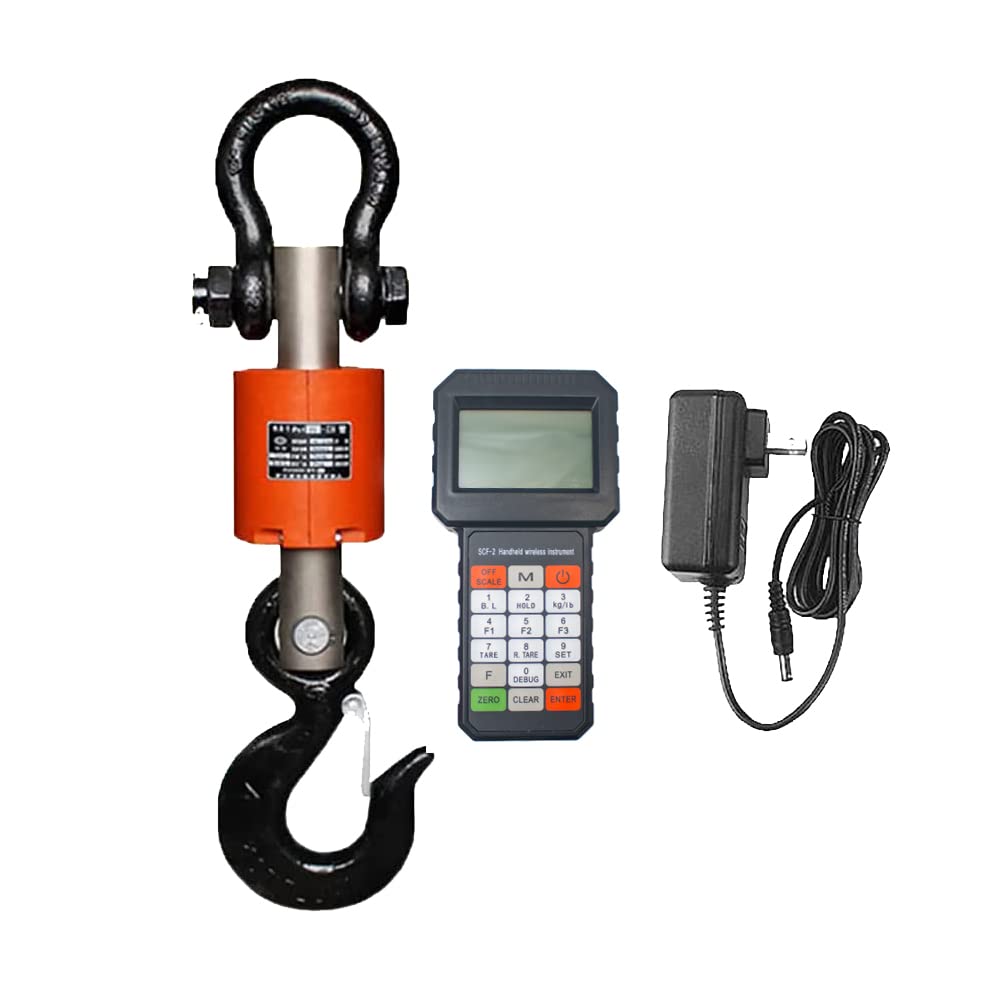 3T Wireless Digital Crane Scale - Heavy Duty Industrial Hanging Scale with Handheld Meter (3000KG/6614LBS) - Perfect for Construction, Shipping, and Warehouse Weight Measurement